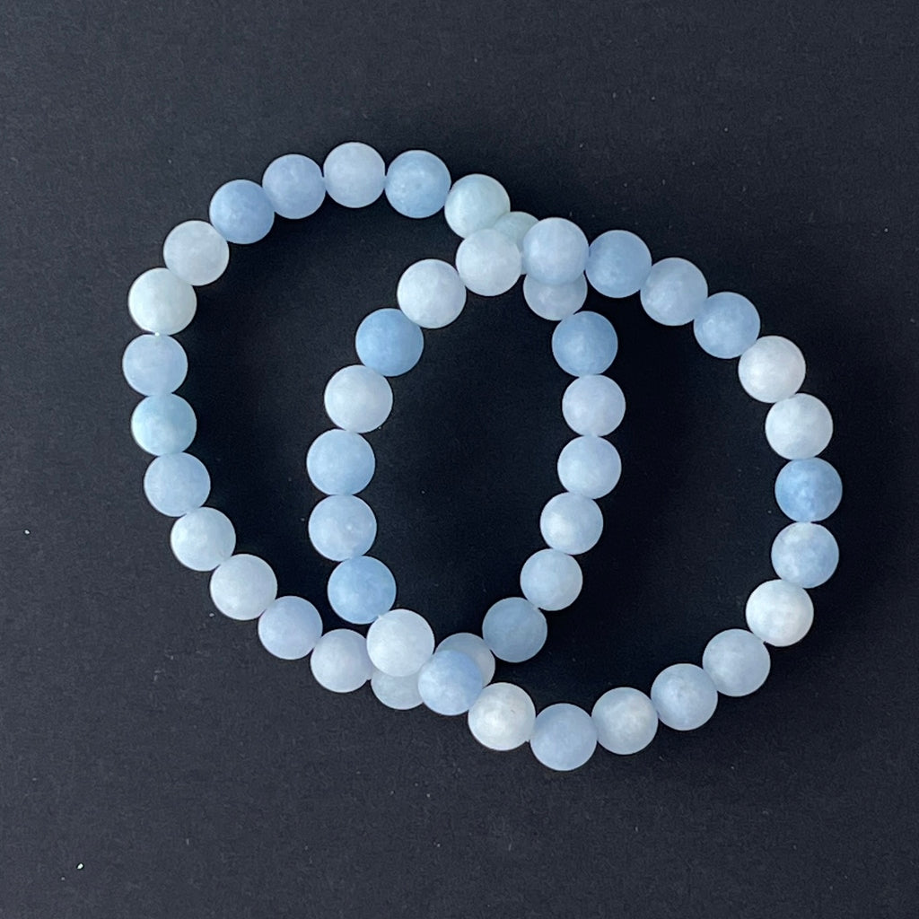 Bratara jad albastru mat 8 mm, pietre semipretioase - druzy.ro 2 