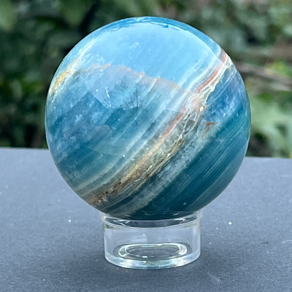 Sfera onix albastru model 7, pietre semipretioase - druzy.ro 8 