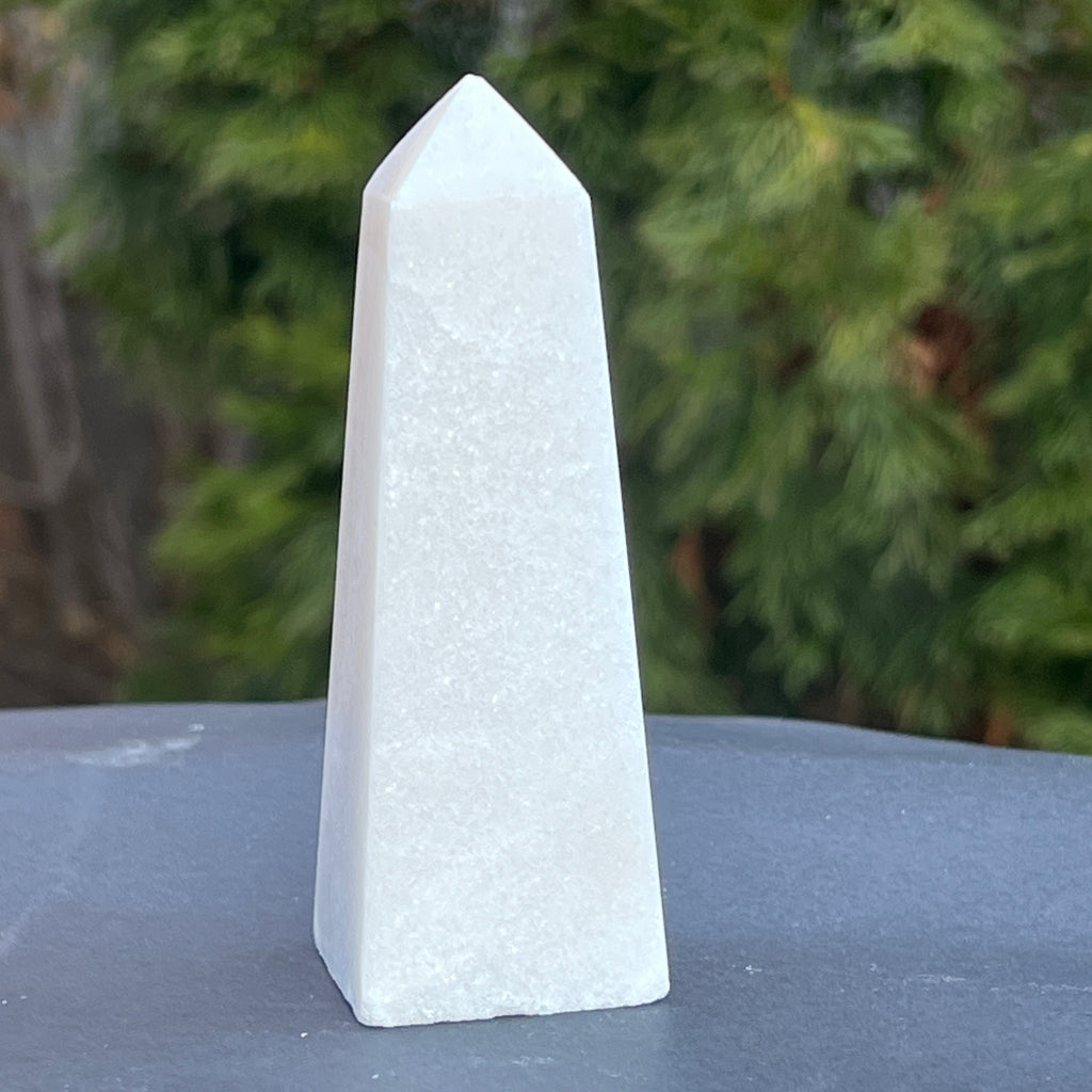 Obelisc onix alb model 2, pietre semipretioase - druzy.ro 4 