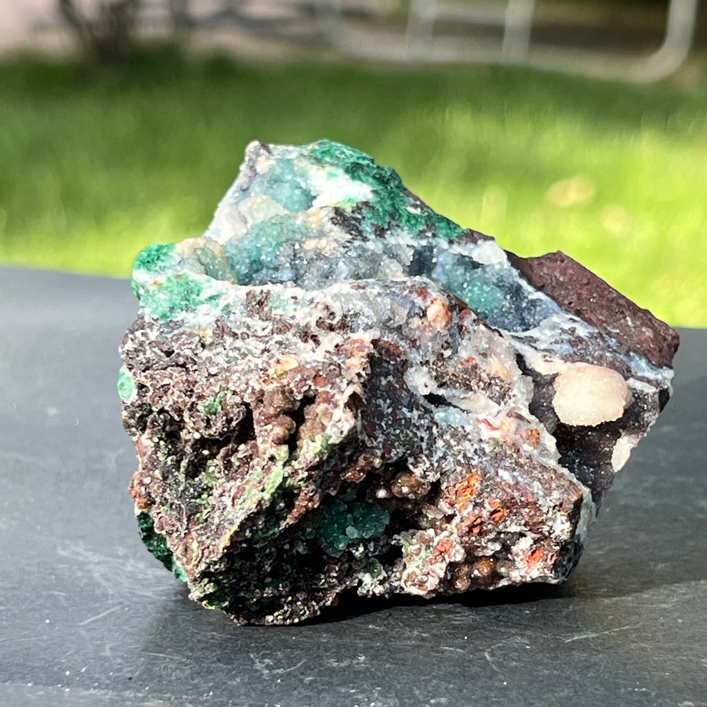 Malachit, dolomit in matrix cuart, cupru din Congo model 3, pietre semipretioase - druzy.ro 5