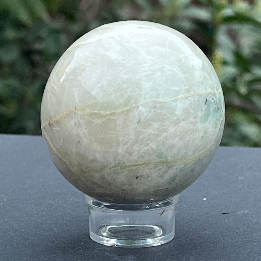 Piatra lunii cu garnierit sfera m1, pietre semipretioase - druzy.ro 5 