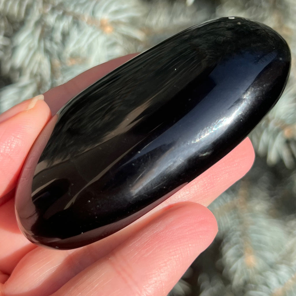 Obsidian curcubeu palmstone model 4, druzy.ro, cristale 4