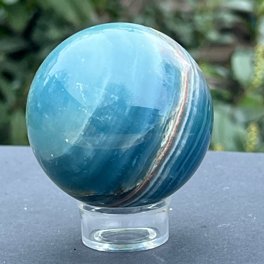 Sfera onix albastru model 7, pietre semipretioase - druzy.ro 5 