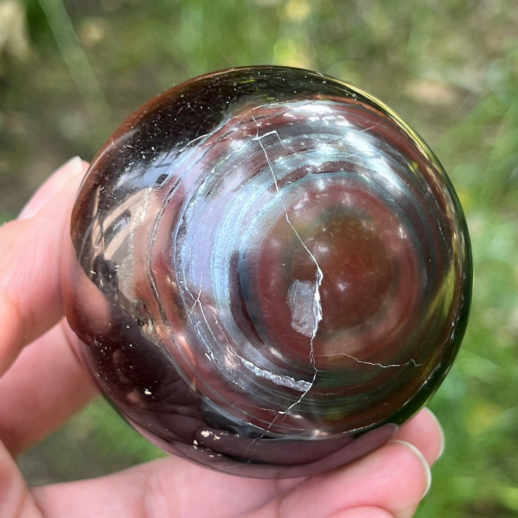 Sfera ochi de tigru rosu model 2, pietre semipretioase - druzy.ro 8 
