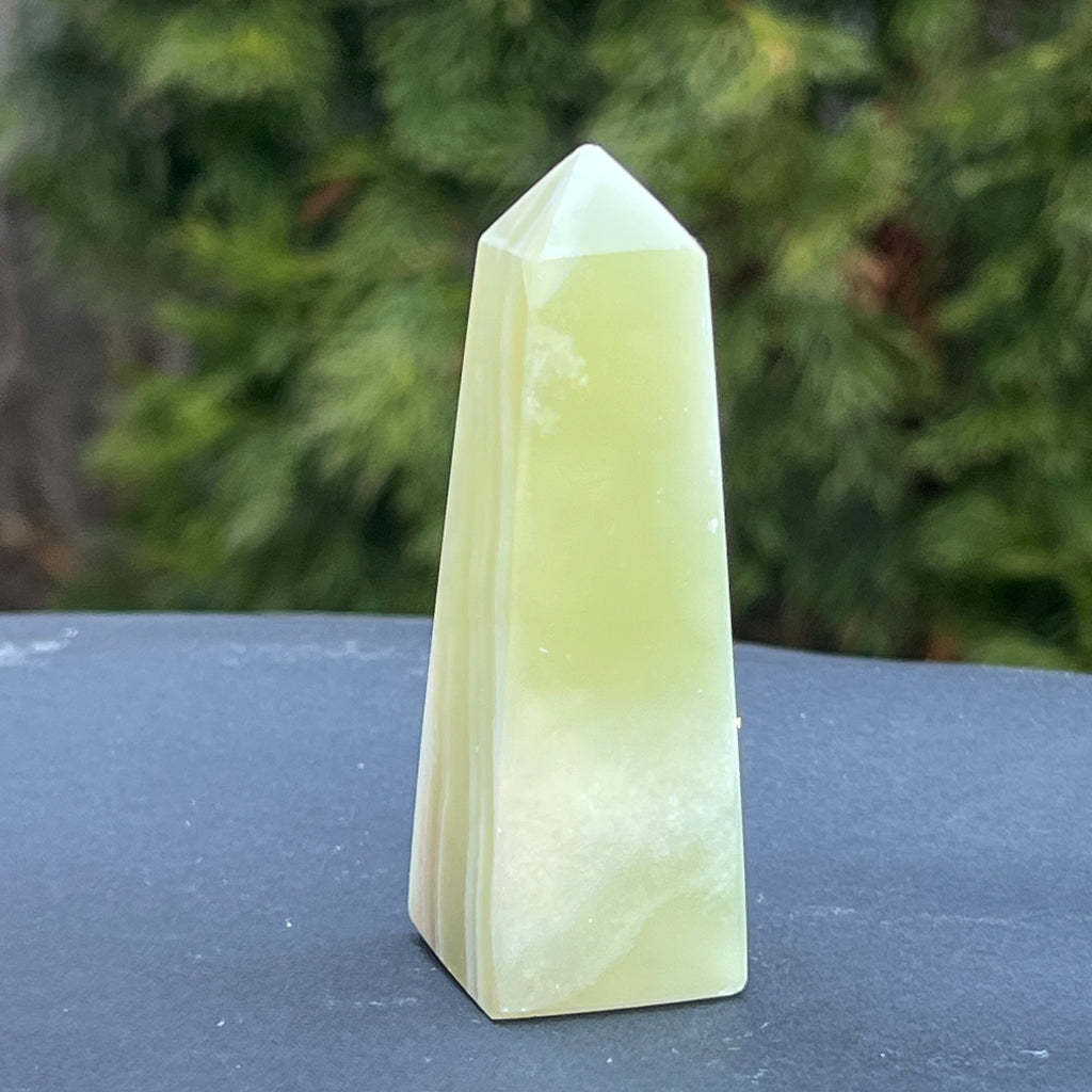 Onix verde obelisc/turn model 1, pietre semipretioase - druzy.ro 2 