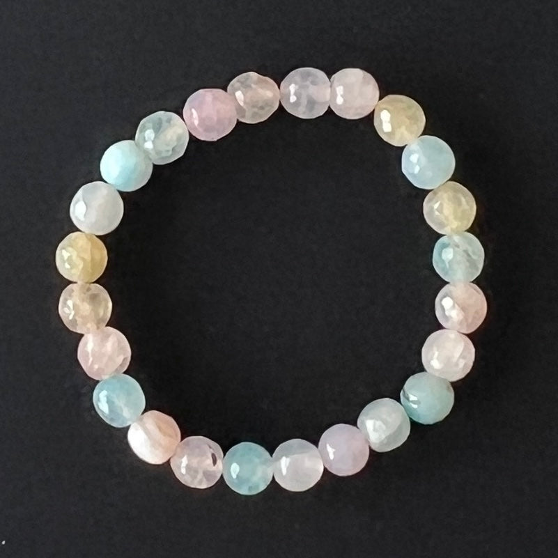 Bratara fatetata agat sfere 8 mm | Pastel, pietre semipretioase - druzy.ro 2 