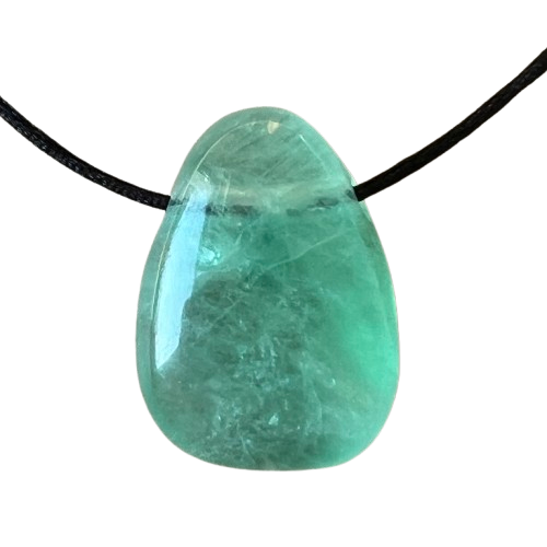 Colier pandantiv fluorit verde DROP, pietre semipretioase - druzy.ro 4 