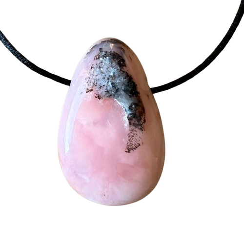 Colier pandantiv opal roz DROP, pietre semipretioase - druzy.ro 4 