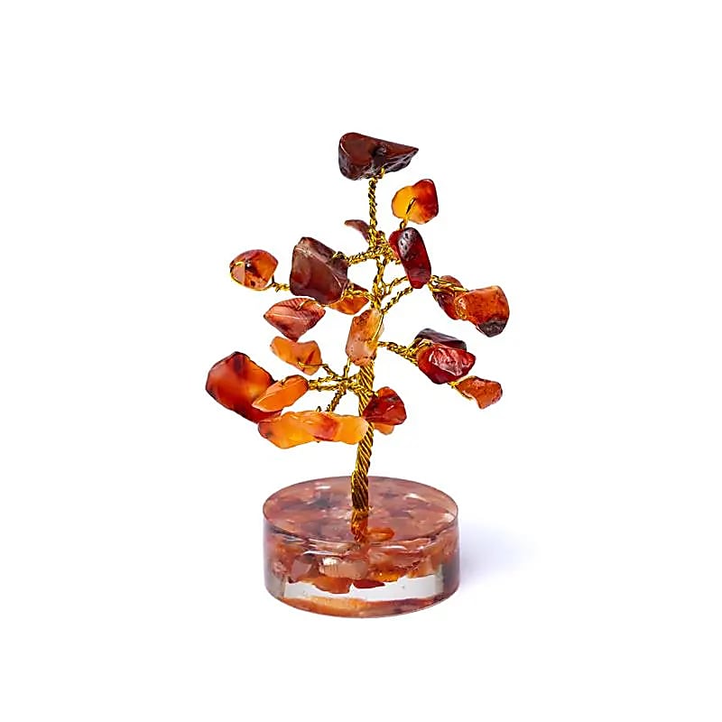 Copac Feng Shui din carneol – Tree of Life, 8 cm, pietre semipretioase - druzy.ro 1 