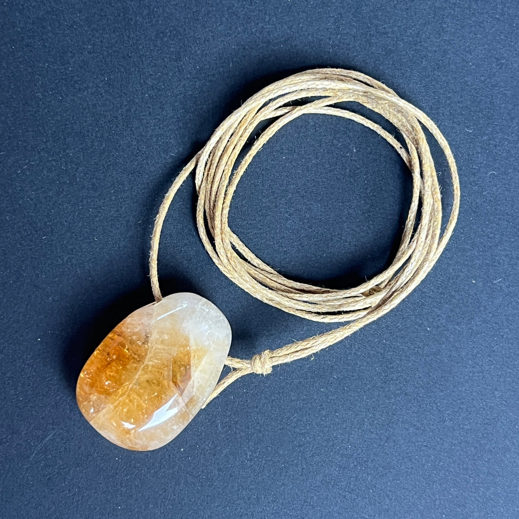 Colier pandantiv citrin DROP, pietre semipretioase - druzy.ro 2 