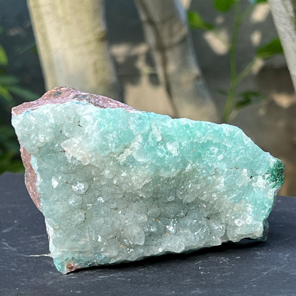Cluster calcedonie cu crom albastru-verzuie din Zimbabwe | Model 3, pietre semipretioase - druzy.ro 6 