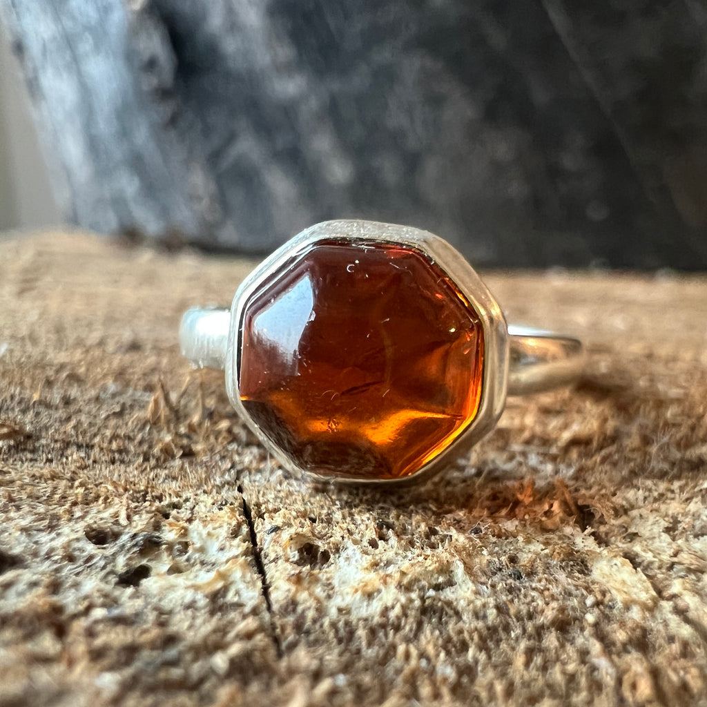 Inel argint cu chihlimbar Amber19, pietre semipretioase - druzy.ro 1 