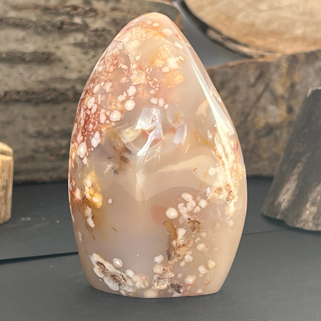 Agat coral floare din Madagascar model 15, pietre semipretioase - druzy.ro 5 
