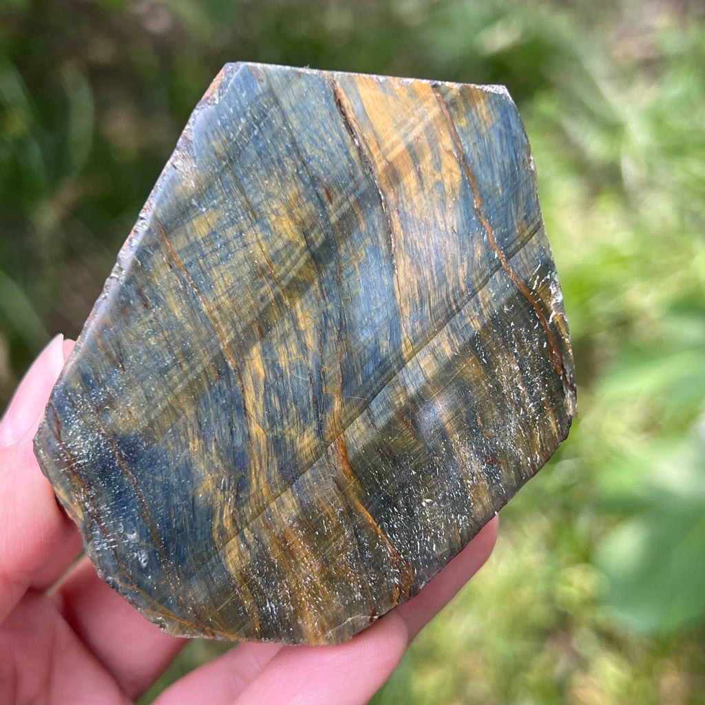 Piatra bruta ochi de tigru albastru (ochi de soim) model 4, pietre semipretioase - druzy.ro 1 