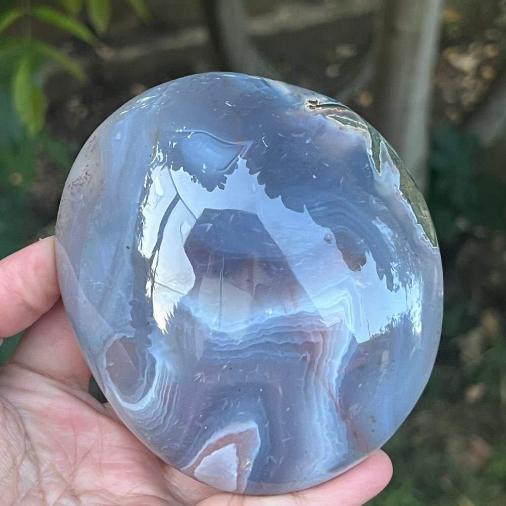 Nodul agat de Botswana, agat river, unicat | Model XL5, pietre semipretioase - druzy.ro 2 