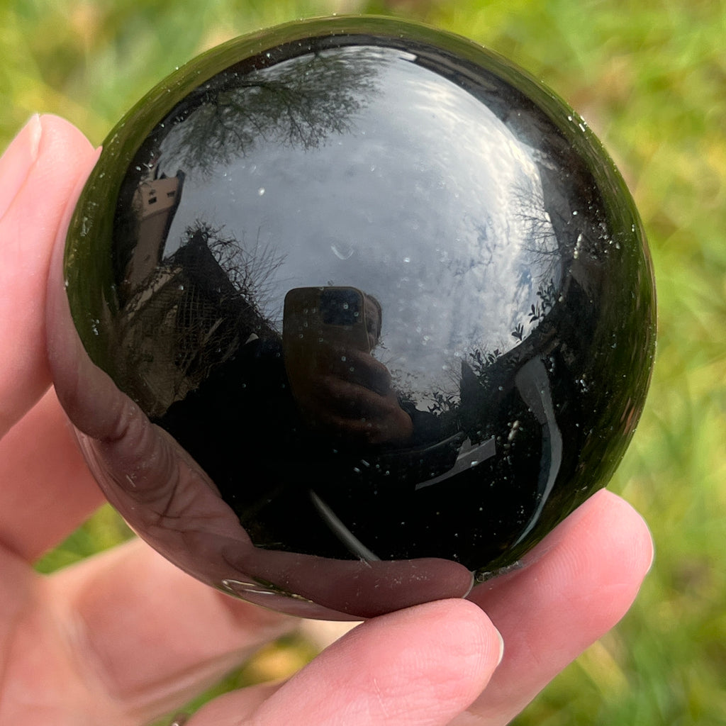 Sfera obsidian model 1, pietre semipretioase - druzy.ro 7 