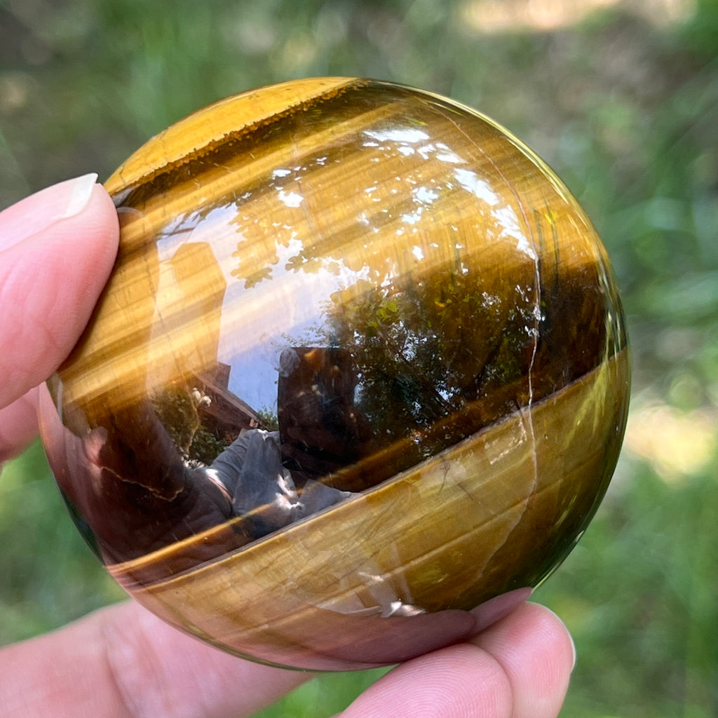 Ochi de tigru sfera model 3, pietre semipretioase - druzy.ro 6 