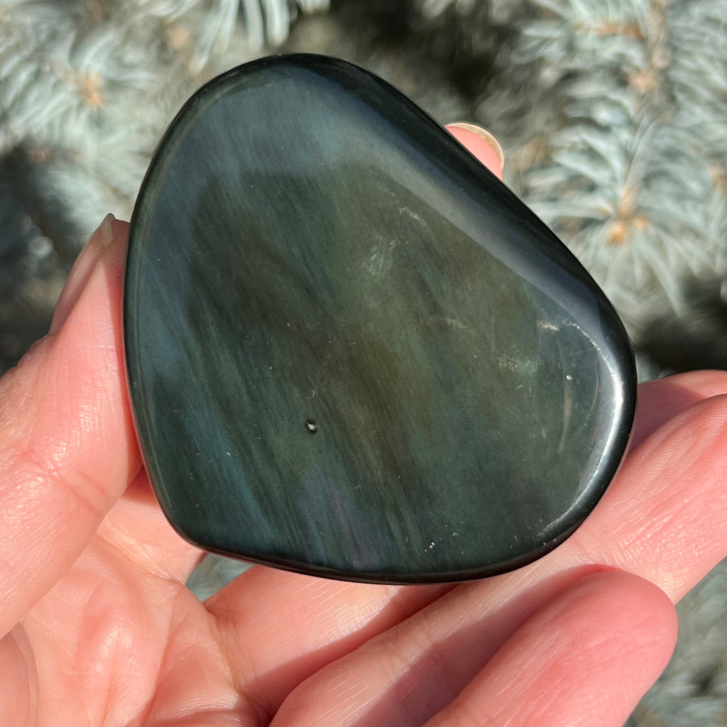Obsidian curcubeu inima model 3, druzy.ro, cristale 6