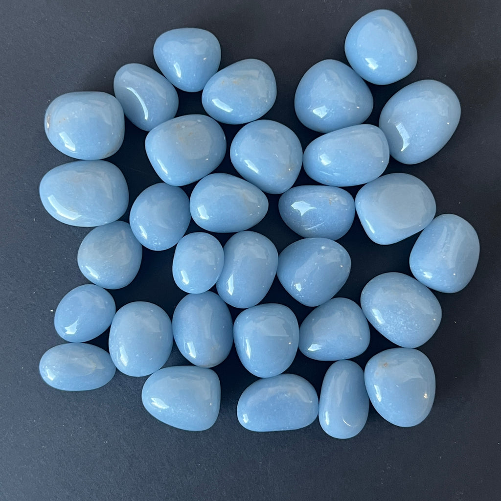 Angelit piatra rulata mini, pietre semipretioase - druzy.ro 2 
