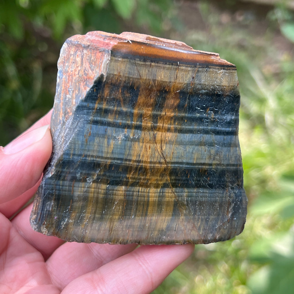Piatra bruta ochi de tigru albastru (ochi de soim) model 1, pietre semipretioase - druzy.ro 1 