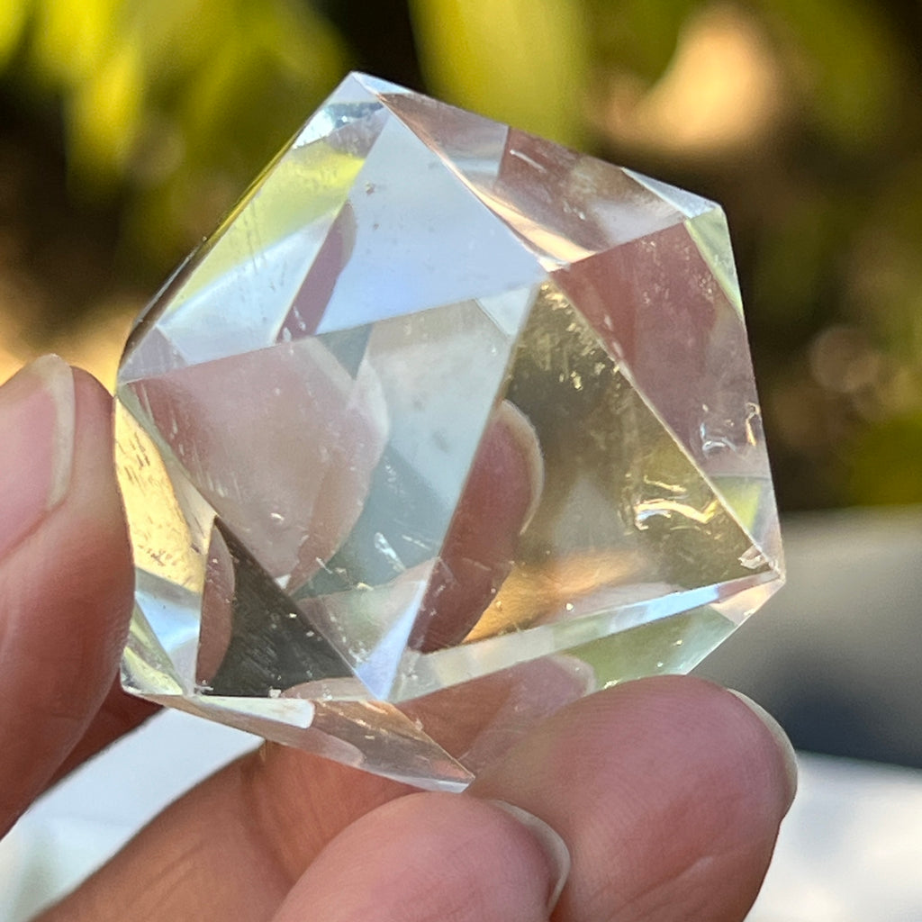 Icosaedru cuart incolor / cristal de stanca m9, pietre semipretioase - druzy.ro 1 