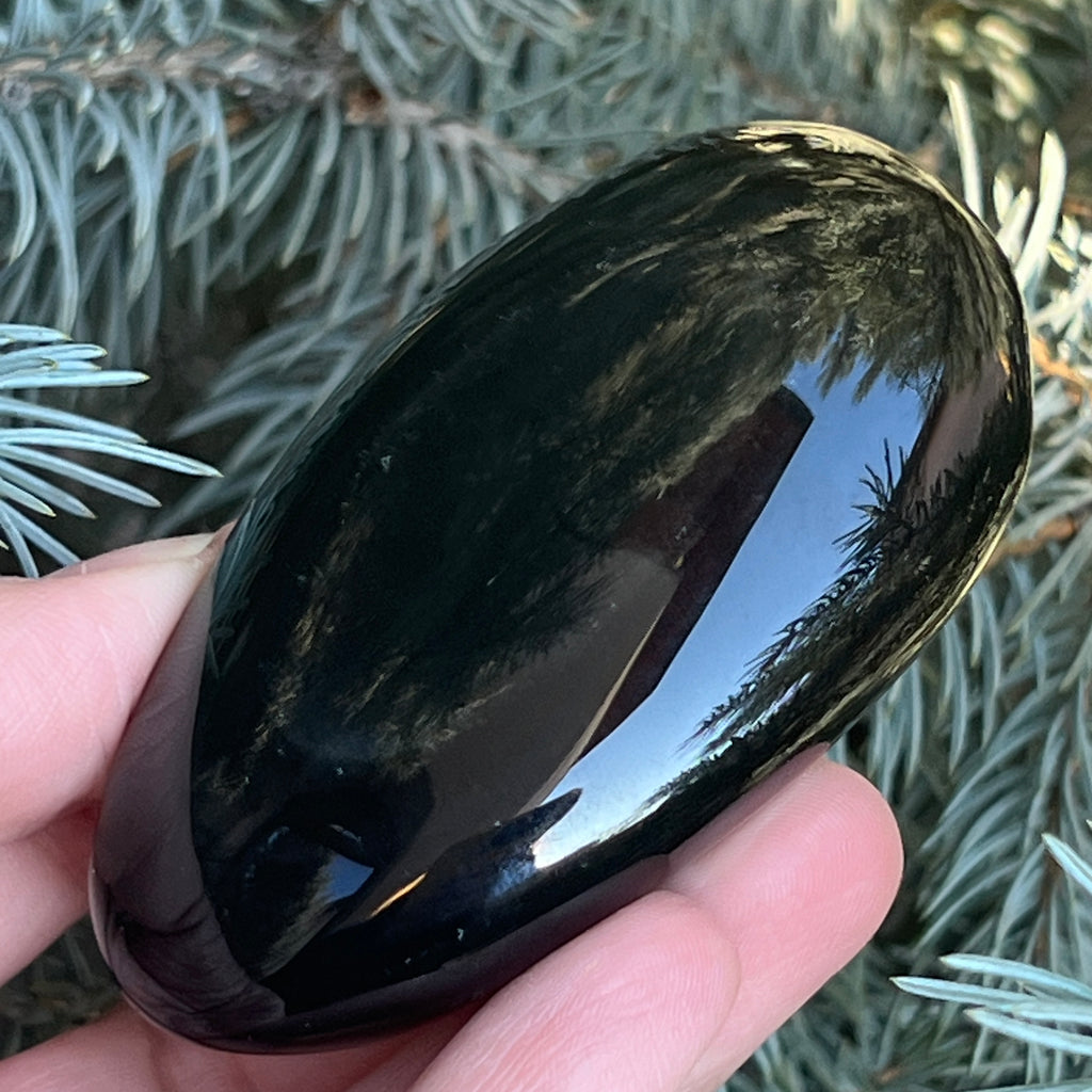 Obsidian curcubeu palmstone L model 5, pietre semipretioase - druzy.ro 13 