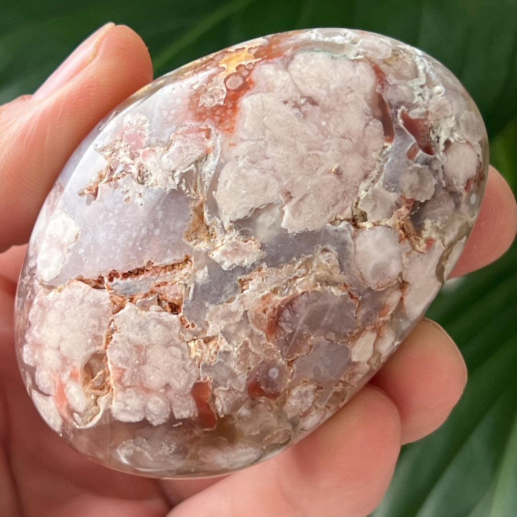 Palmstone agat coral floare rosu m29, pietre semipretioase - druzy.ro 2 