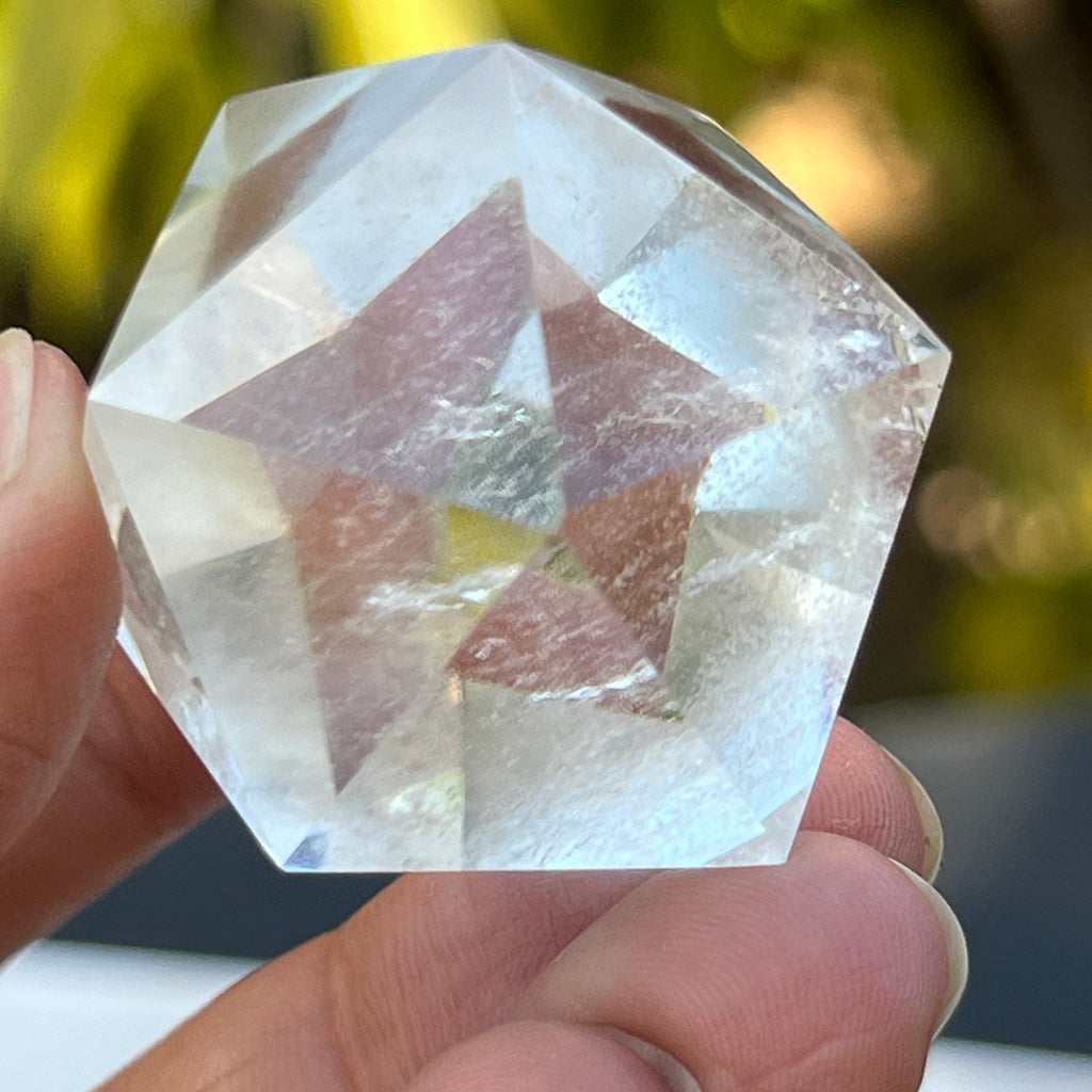 Icosaedru cuart incolor / cristal de stanca m14, pietre semipretioase - druzy.ro 1 