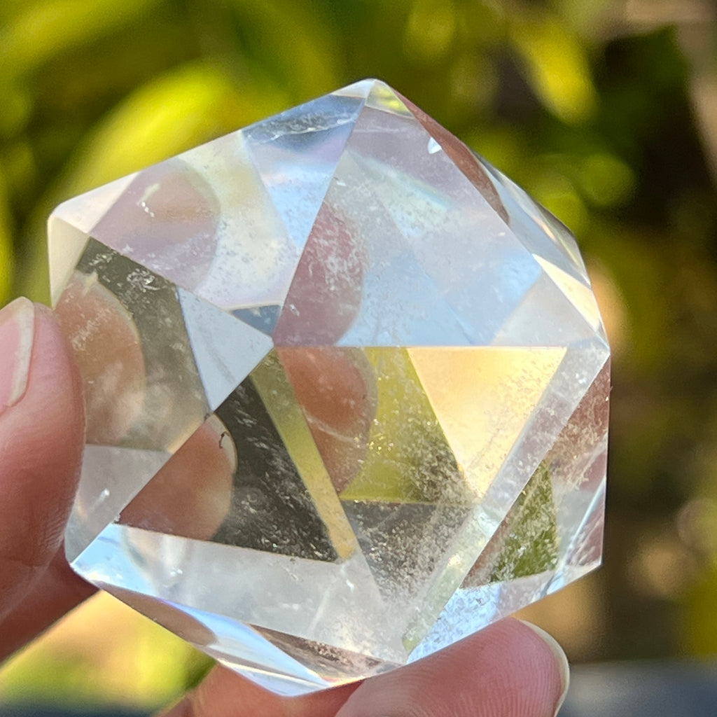 Icosaedru cuart incolor / cristal de stanca m7, pietre semipretioase - druzy.ro 5 