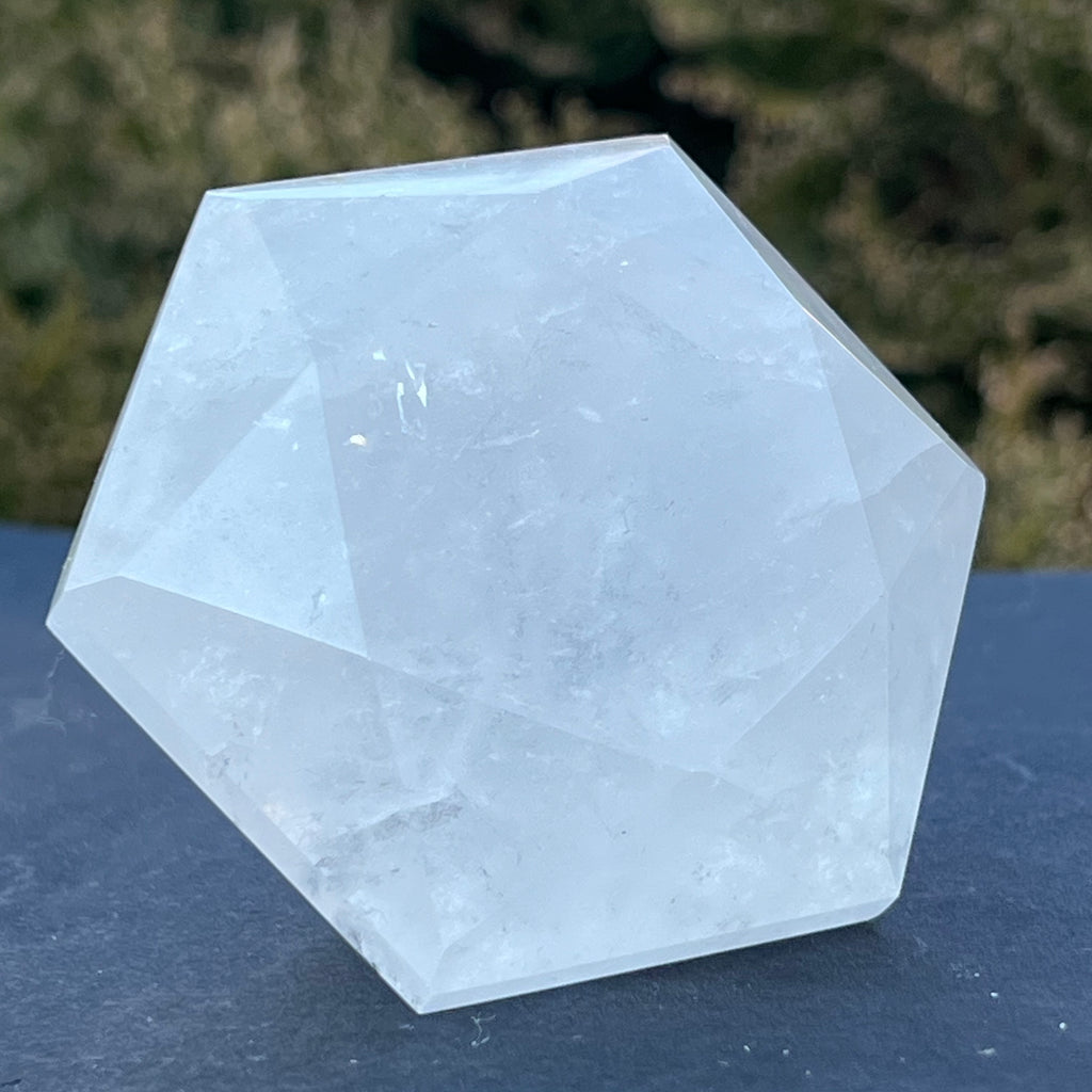 Cuart forma diamant caliate extra, cristal de stanca/cuart incolor model 3 A, druzy.ro, cristale 3
