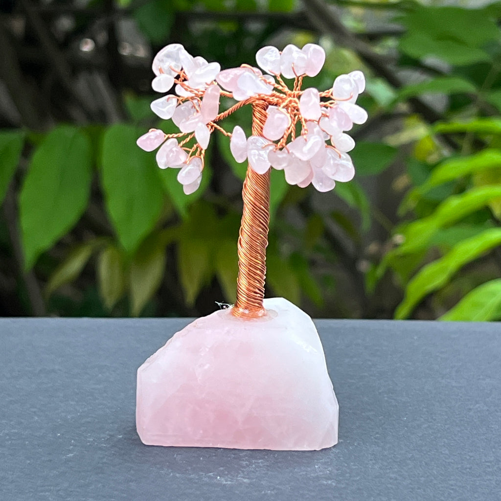 Copac feng shui cuart roz – mărime S, pietre semipretioase - druzy.ro 1 