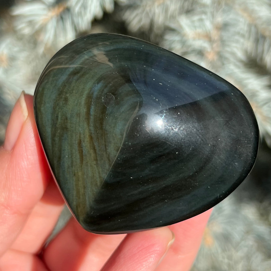 Obsidian curcubeu inima model 3, druzy.ro, cristale 14