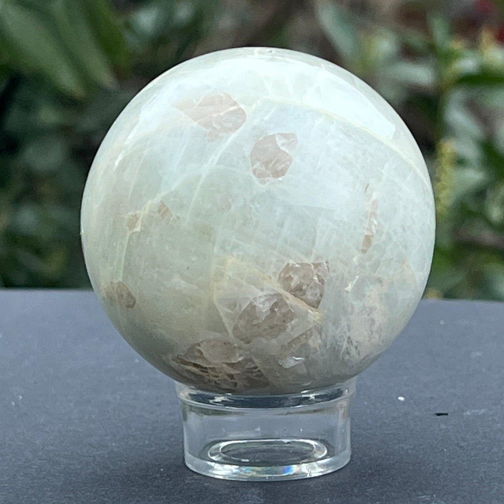 Piatra lunii cu garnierit sfera m3, pietre semipretioase - druzy.ro 2 