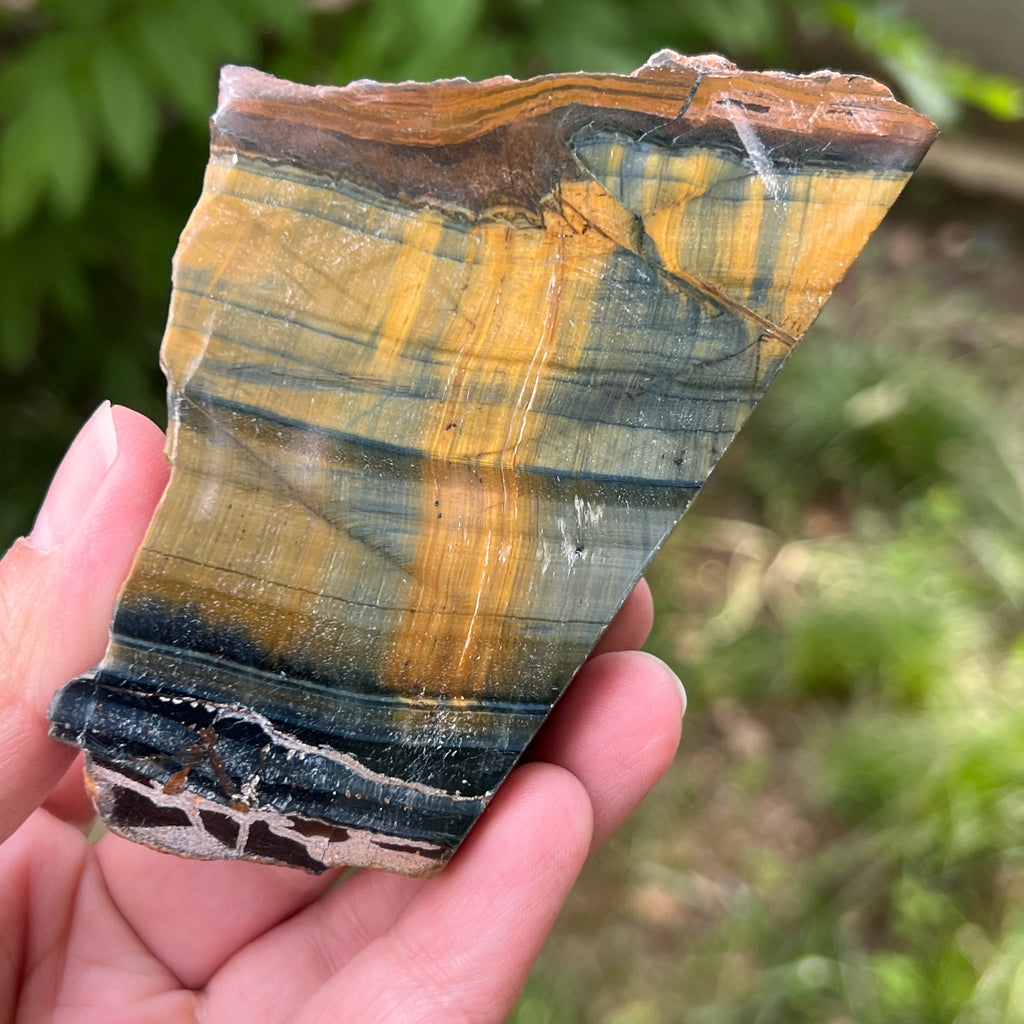 Piatra bruta ochi de tigru albastru (ochi de soim) model 5, pietre semipretioase - druzy.ro 1 