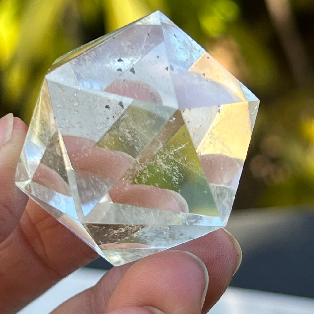 Icosaedru cuart incolor / cristal de stanca m12, pietre semipretioase - druzy.ro 2 