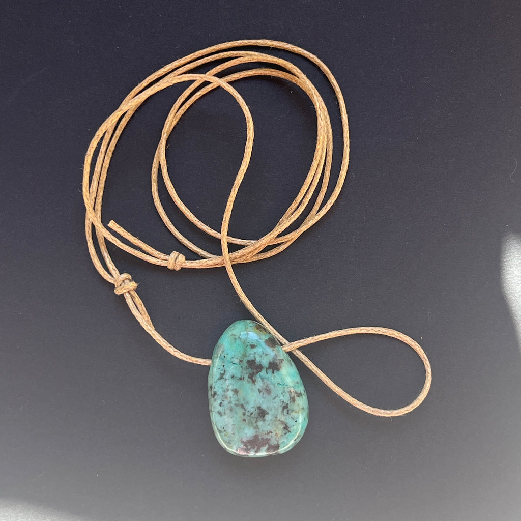 Colier pandantiv turcoaz african DROP, pietre semipretioase - druzy.ro 3 