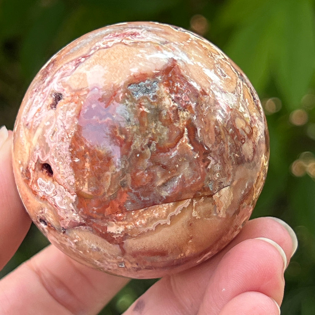 Sfera agat Crazy Lace | Model 10, pietre semipretioase - druzy.ro 8 