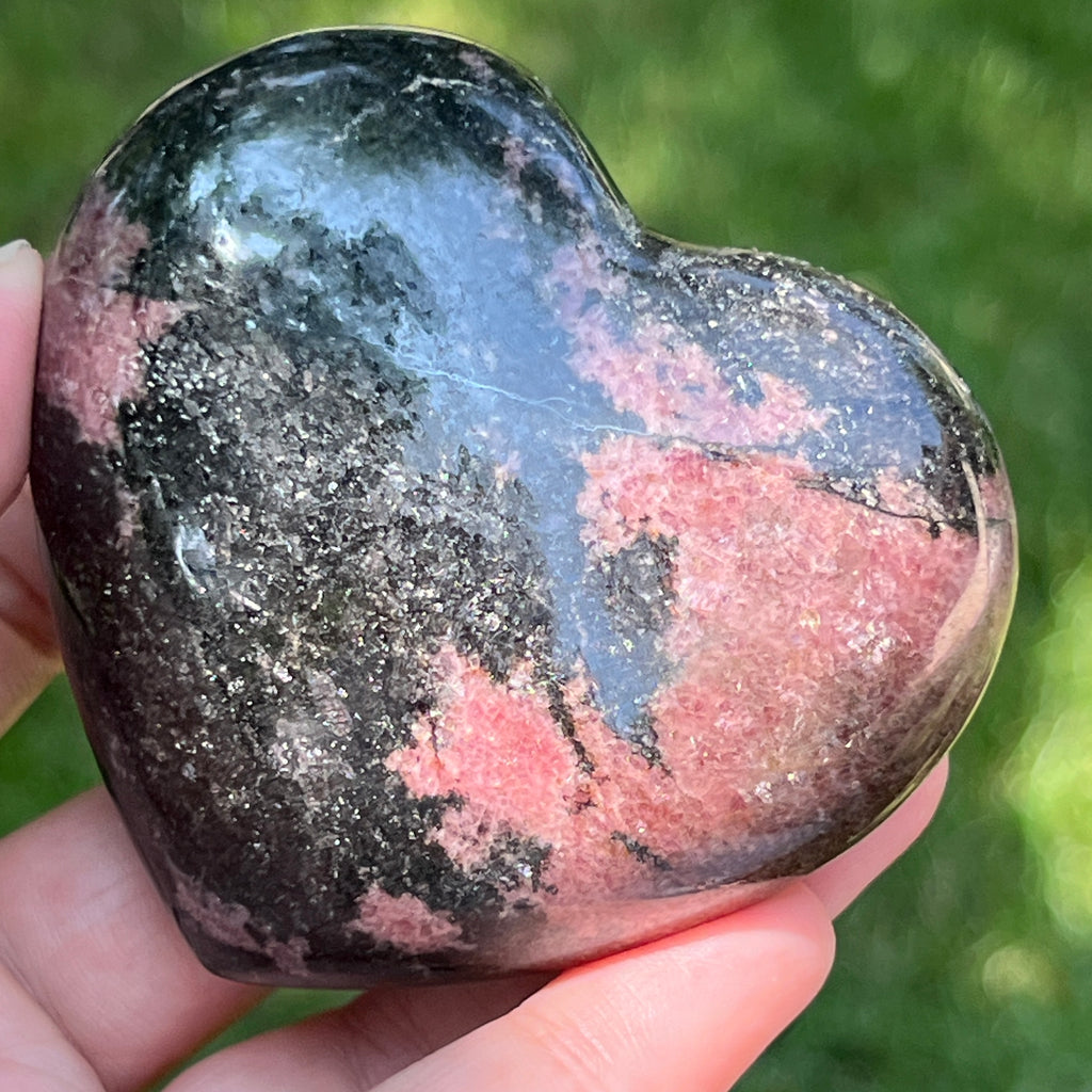 Inima rodonit Madagascar | Model 6, pietre semipretioase - druzy.ro 4 