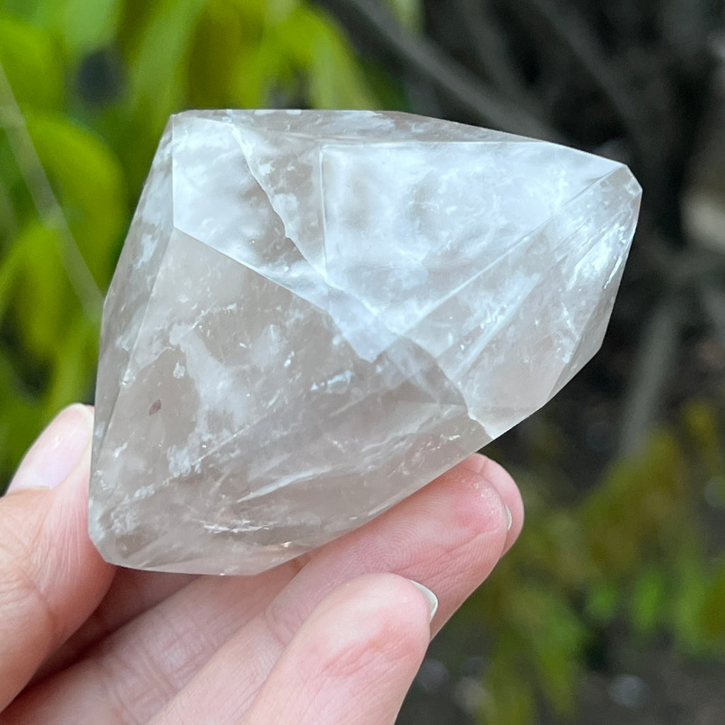 Cuart fumuriu forma diamant m2, pietre semipretioase - druzy.ro 2 