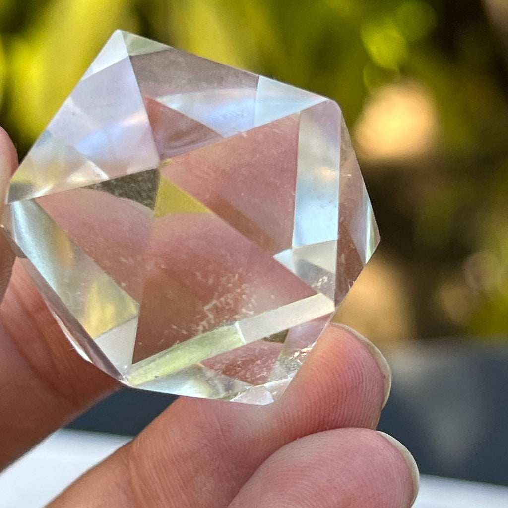 Icosaedru cuart incolor / cristal de stanca m8, pietre semipretioase - druzy.ro 3 