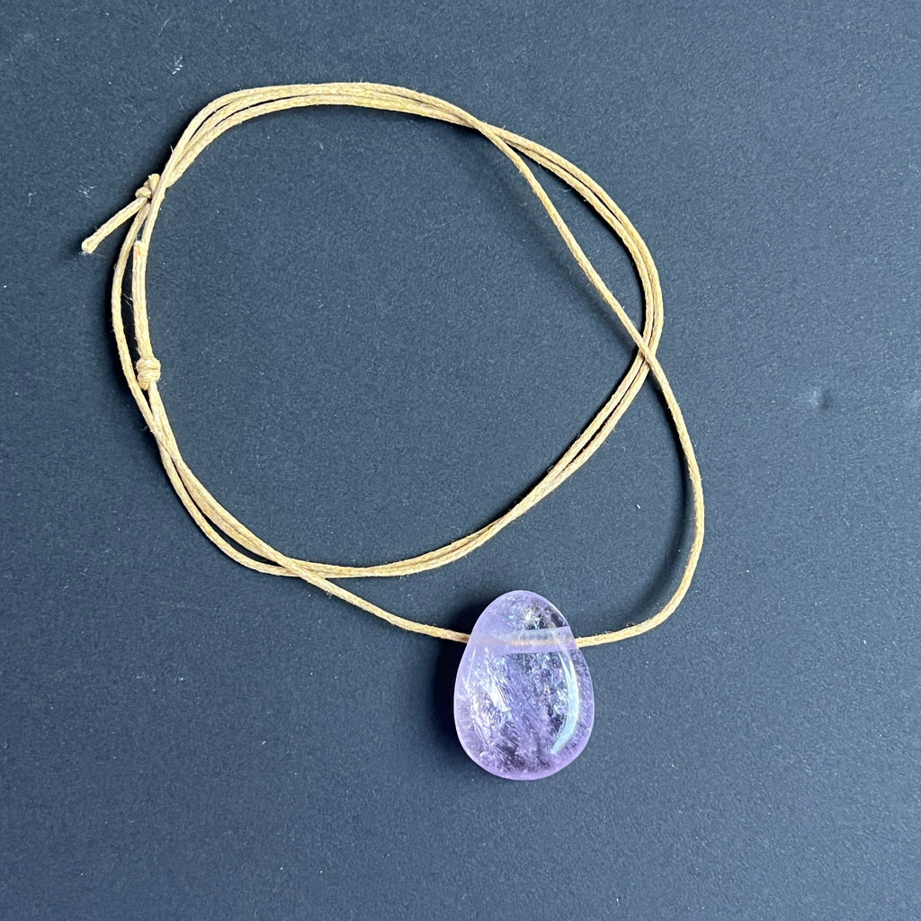 Colier pandantiv ametist DROP, pietre semipretioase - druzy.ro 2 