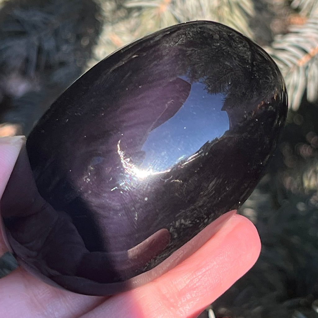 Obsidian curcubeu palmstone L model 2, pietre semipretioase - druzy.ro 6 