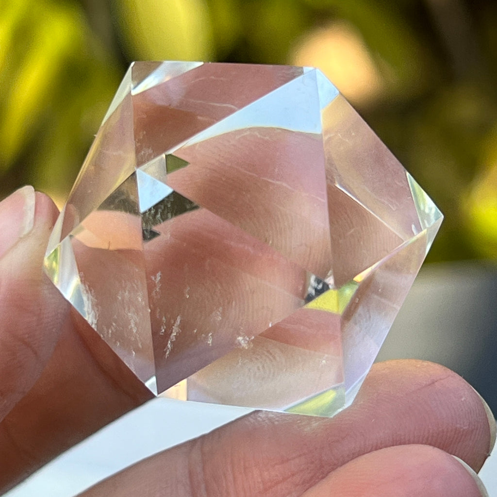 Icosaedru cuart incolor / cristal de stanca m16, pietre semipretioase - druzy.ro 1 