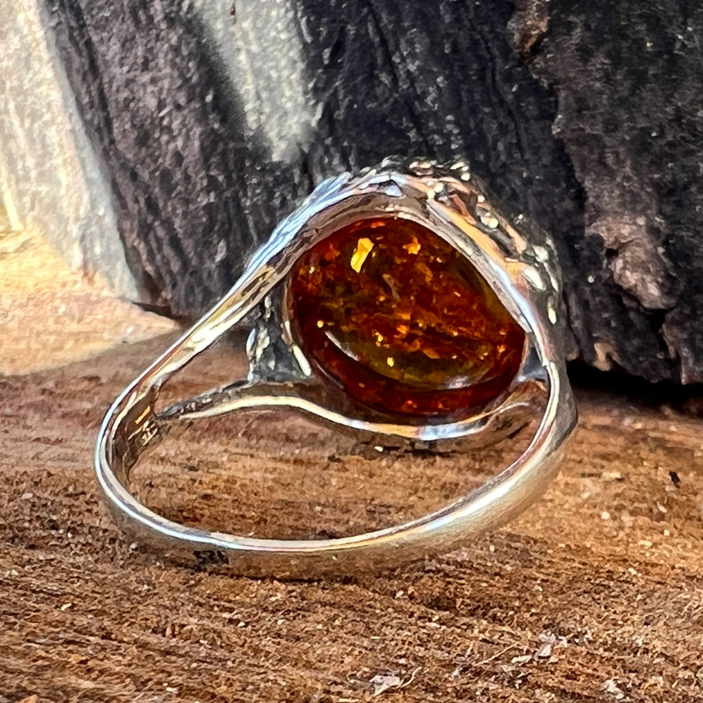 Inel argint cu chihlimbar Amber4, pietre semipretioase - druzy.ro 3 