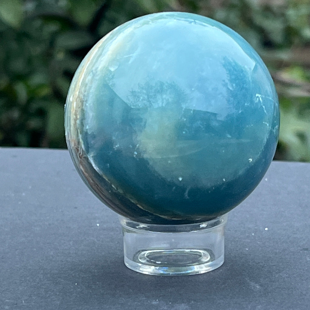 Sfera onix albastru model 7, pietre semipretioase - druzy.ro 4 