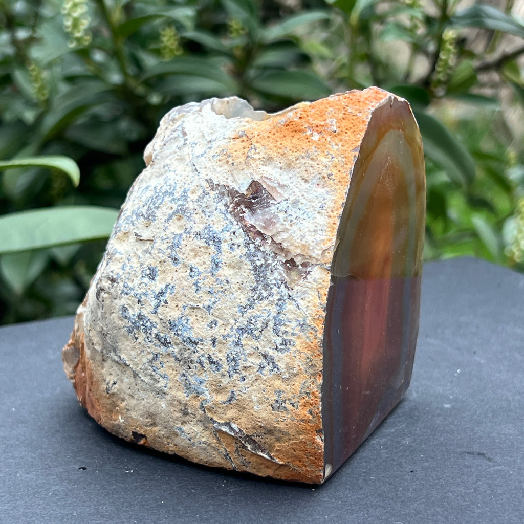 Suport lumanare din agat rosu, bookend, suport carti, pietre semipretioase - druzy.ro 4 