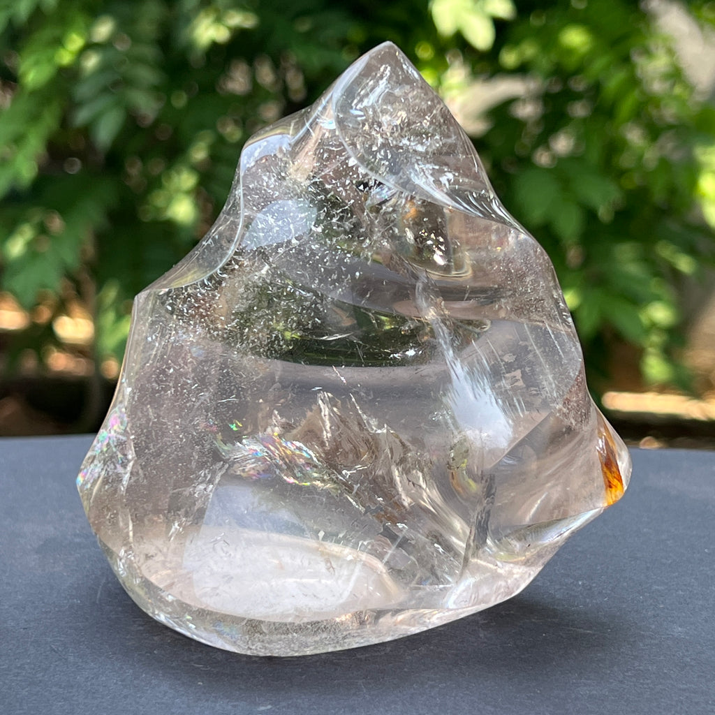 Sculptura din cuart de stanca/cristal incolor forma flacara m1, pietre semipretioase - druzy.ro 5 