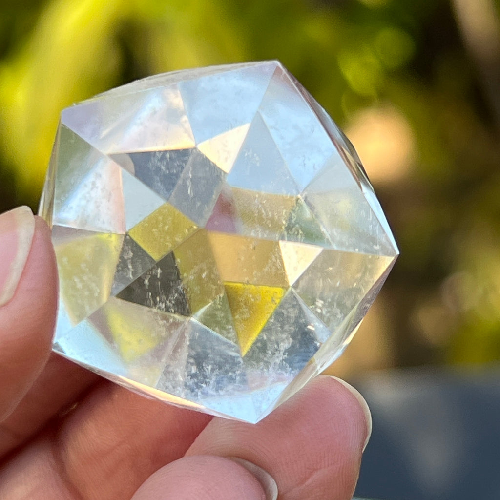 Icosaedru cuart incolor / cristal de stanca m8, pietre semipretioase - druzy.ro 2 