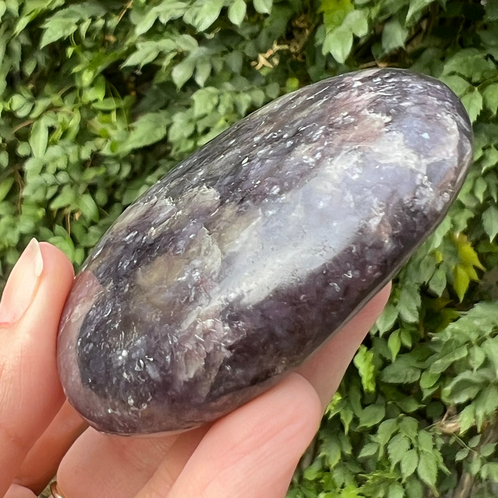 Lepidolit palmstone m7, druzy.ro, cristale 2