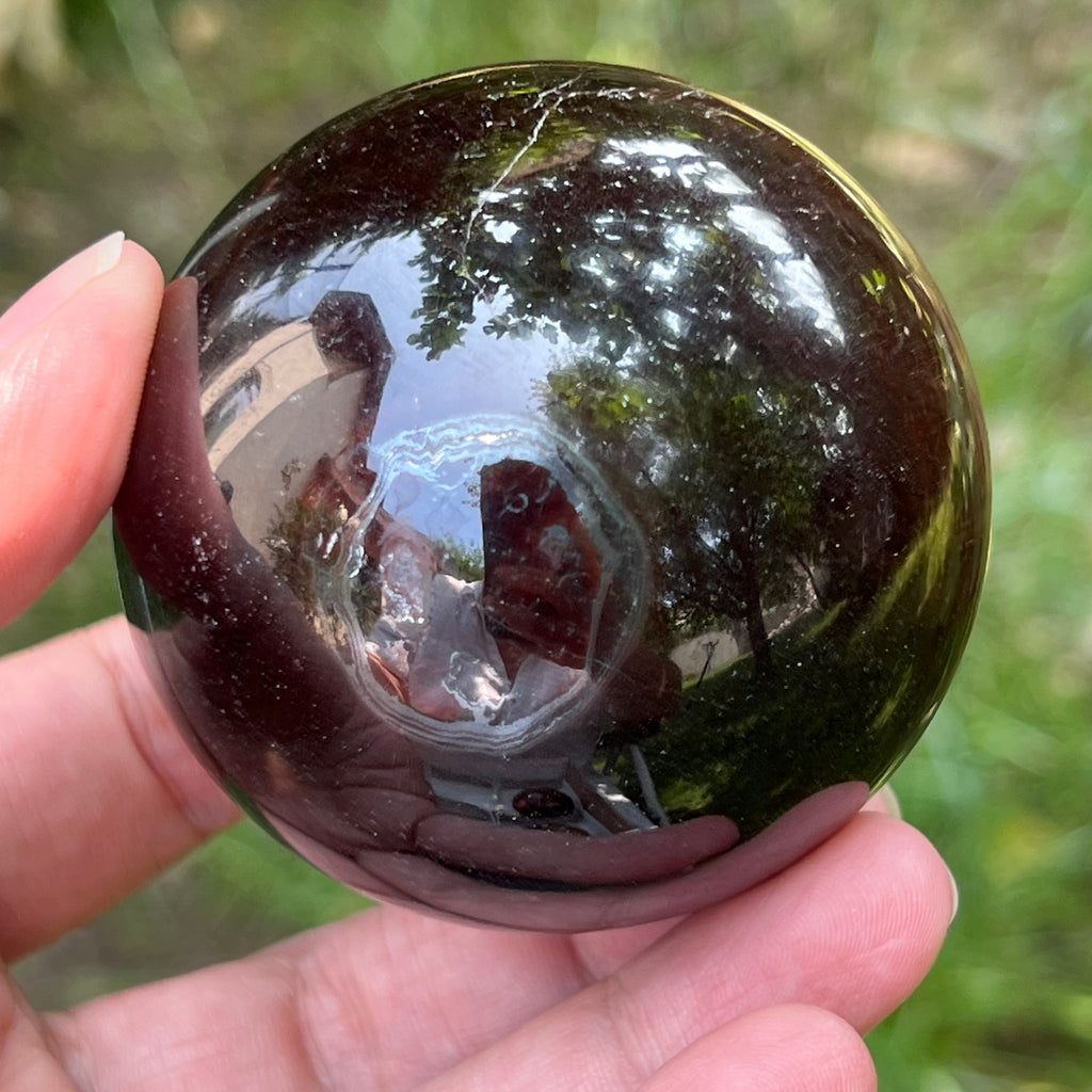 Sfera ochi de tigru rosu model 2, pietre semipretioase - druzy.ro 14 